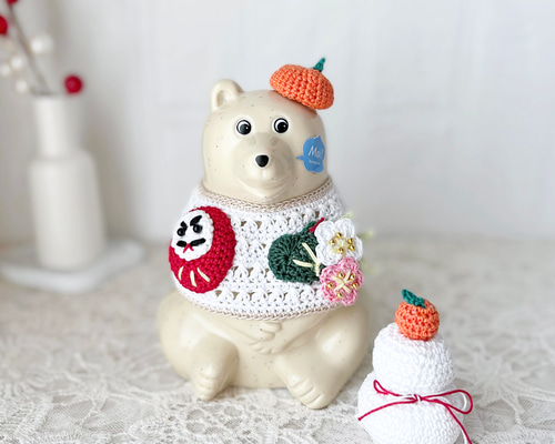 しろくま貯金箱 お正月 鏡餅3点セット その他人形 andante13 通販