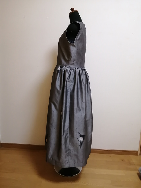 SOLD　着物リメイク　ワンピース　紬 