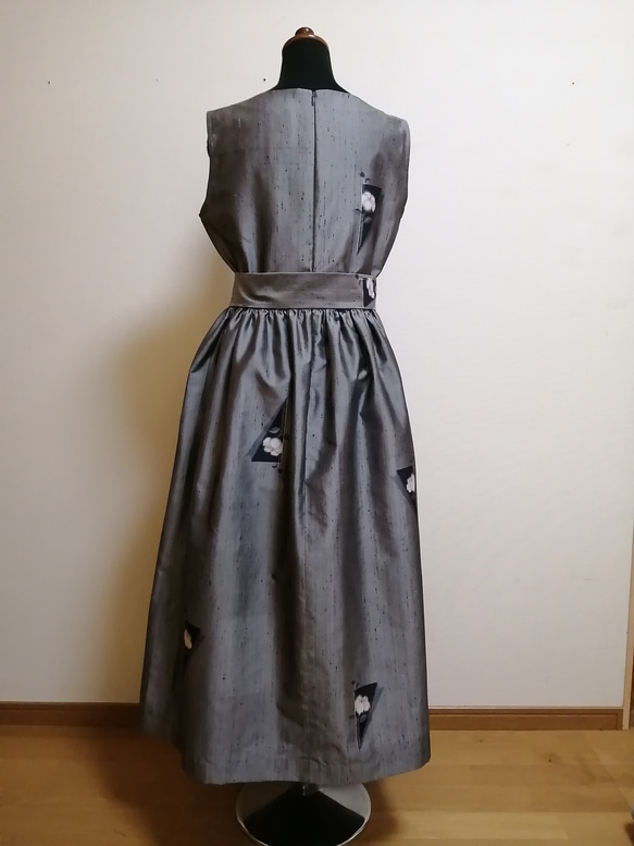 SOLD　着物リメイク　ワンピース　紬 