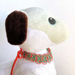 aibo　水引“Mizuhiki”製作　狗項圈　日式　聖誕節的顏色 第2張的照片
