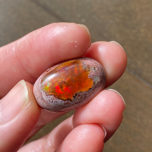 ★カンテラオパール オーバルルースL(SA) カンテラオパール ルース 28 母岩付きオパール 天然石 天然石 HaRuKy