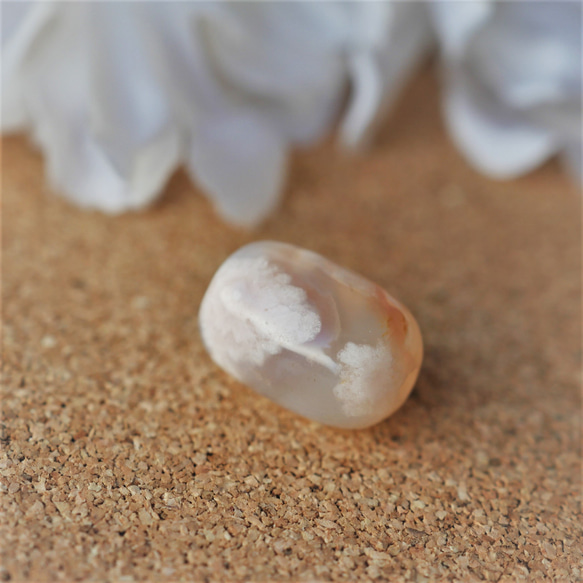 天然石　高品質　桜瑪瑙（さくらめのう）　天珠　1個　18ｍｍ　再販9回目 1枚目の画像