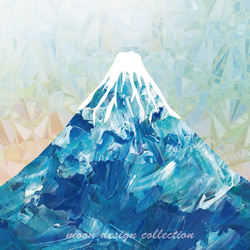 〈青の富士山〉アートイラスト 3枚目の画像