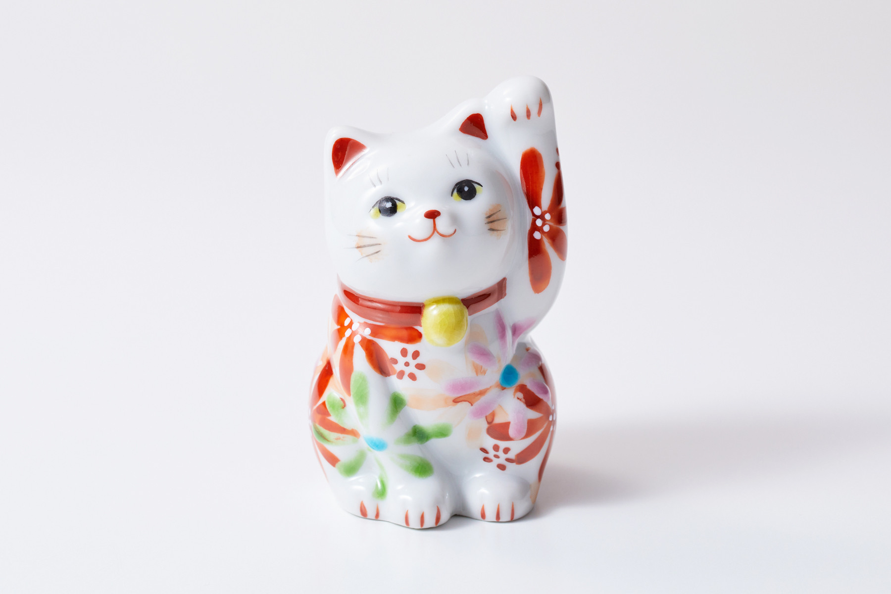 招き猫　花の宴-utage-赤