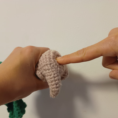 河童とマンドラゴラ あみぐるみ（ナス科？ マンドレイク？ 妖怪