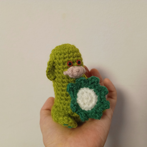 河童とマンドラゴラ あみぐるみ（ナス科？ マンドレイク？ 妖怪？ 何