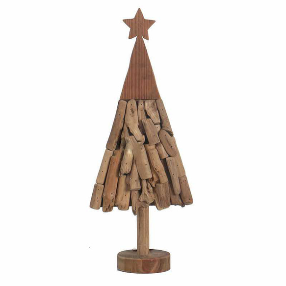 在庫処分セール 【限定】 流木風 コンビネーション ツリー卓上 クリスマスツリー ウッド ナチュラル 　Lサイズ 2枚目の画像