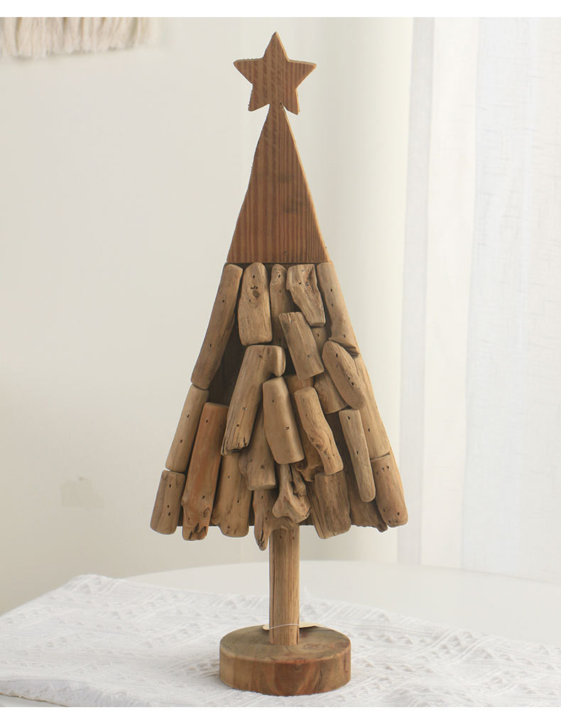 在庫処分セール 【限定】 流木風 コンビネーション ツリー卓上 クリスマスツリー ウッド ナチュラル 　Lサイズ