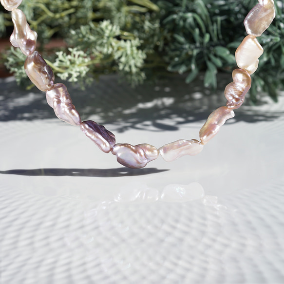 ☆極上大粒ラベンダーバロック淡水真珠の42cmネックレス　～Sofia 6枚目の画像
