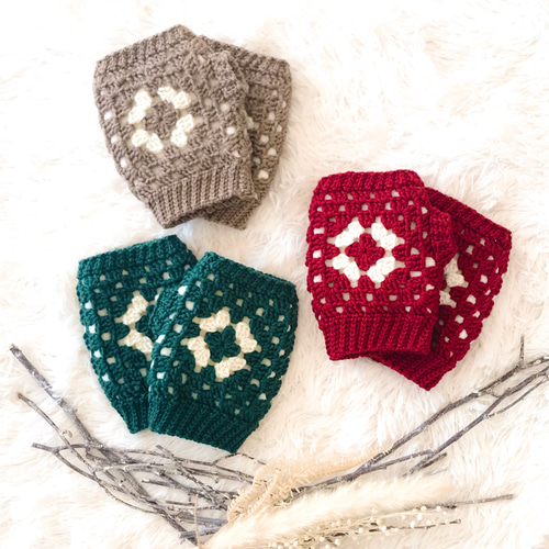 crochet】Handwarmer Grannysquare #2 #grannysquare - YouTube
