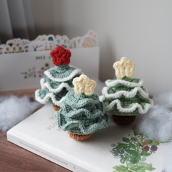 つづく | 手編みかぎ針編みクリスマスツリーの予約販売（灰緑・草緑・雪バージョン注文場所） 4枚目の画像