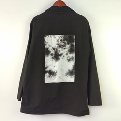 <OSOCU>アップサイクル　パッチワークデザインジャケット　広島デニム×名古屋黒紋付染 1枚目の画像