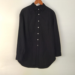 &lt;OSOCU&gt;赤塔棉布襯衫剩餘布圖形設計名古屋黑紋染色升級再造 第2張的照片