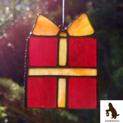 オーナメント（クリスマス_プレゼントボックス）ステンドグラス サン