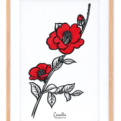 椿〜Camellia〜　インテリアポスター 4枚目の画像