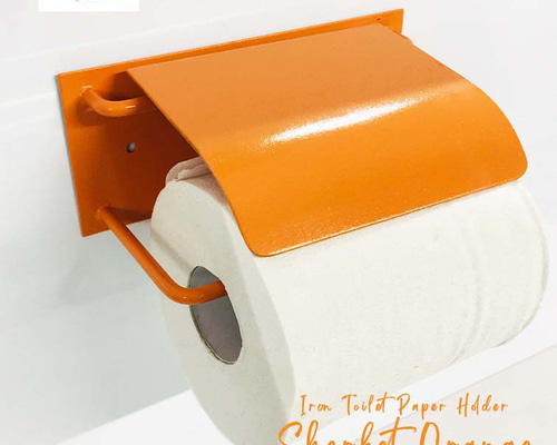 フレンチブルドッグ型 トイレットペーパーホルダー 壁掛け式 オレンジ フレンチブルドッグ型 トイレットペーパーホルダー 壁掛け式 オレンジ