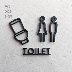 【トイレ】Art pict sign／ルームサイン 4枚目の画像