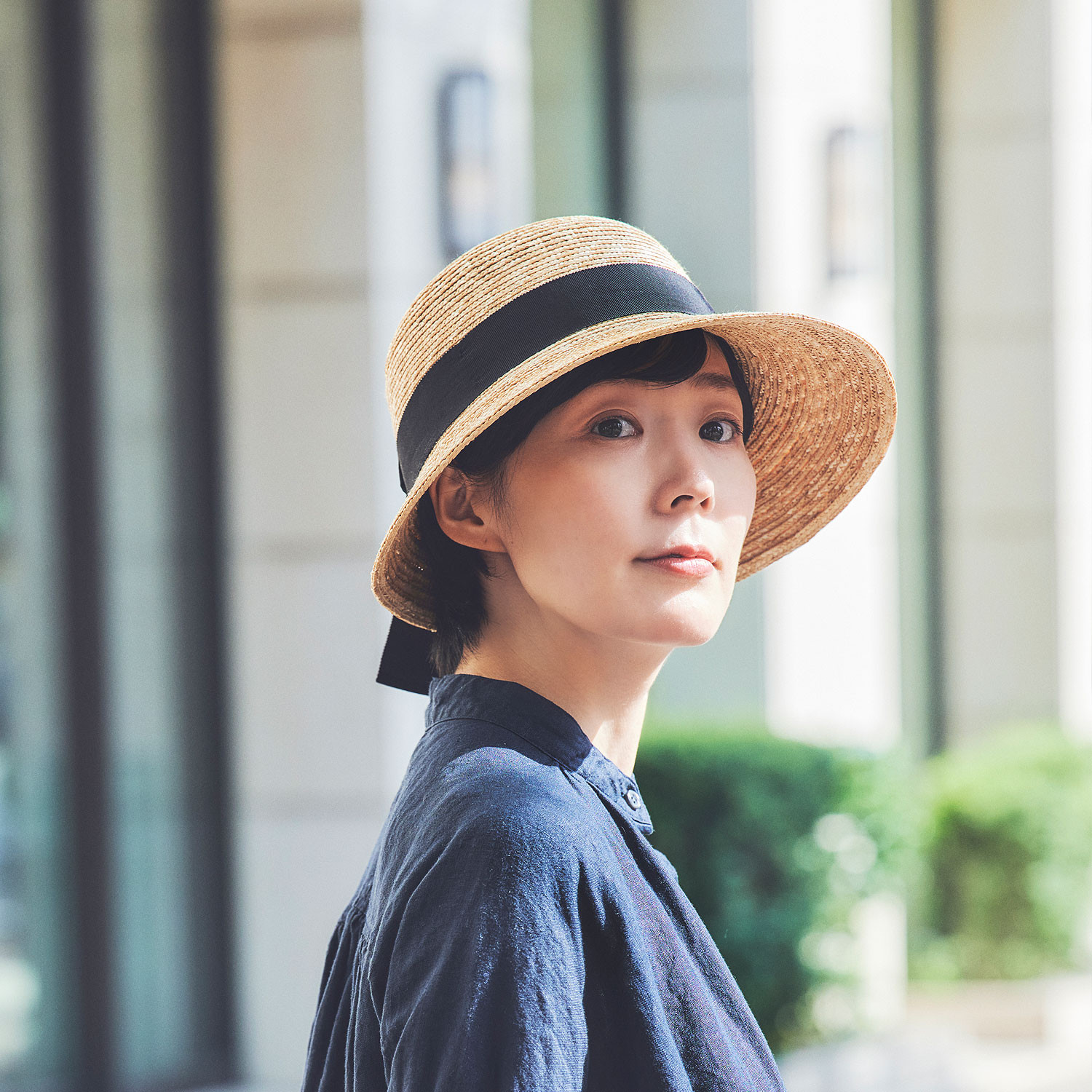 アンヌ Anne 麦わら帽子 女優帽 ストローハット 小さいサイズ