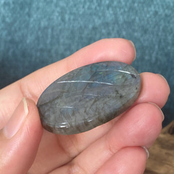 リーフカービング グリーングラデーション ラブラドライト ルース 33 天然石 10枚目の画像