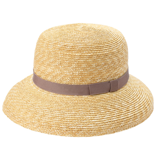 カサブランカ Casablanca 麦わら帽子 グレージュリボン 58㎝ [UK-H042
