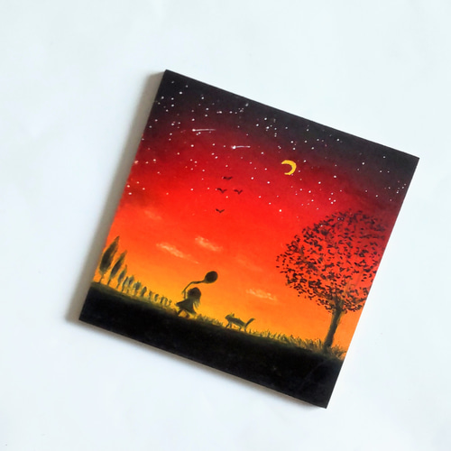 ○夕陽のセレナーデ　　絵画原画 夕陽 by タニシマシロ - 絵画販売・購入・レンタル（サブスク