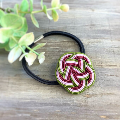 和 満開の桜 猫ちゃん ヘアゴム