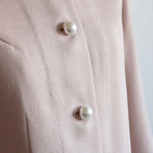 ふわっと衿で大人可愛く！】エアーウール ファー衿ニットジャケット