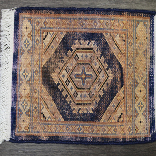 パキスタンラグ　手織り絨毯　ミニラグ　30cmx33cm