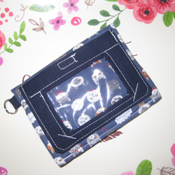 パスケース付き超コンパクト財布　定期入れ　猫さん　子供財布　ミニ財布 4枚目の画像