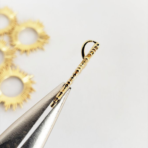 2個 18KGP 真鍮 後光 太陽 サンバースト 宗教 ゴシック パーツ