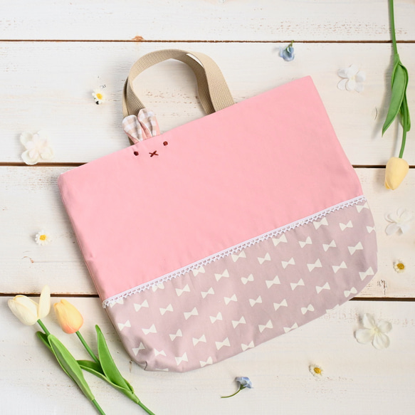 ご入園ご入学準備　オーダー受付中　フラワー＆リボン　絵本バックお着換え袋etc ご入園ご入学準備 オーダー受付中 フラワー＆リボン 絵本バックお着換え