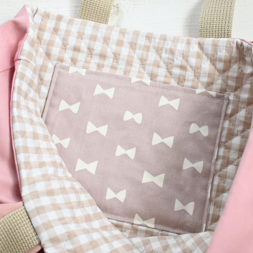 ハンドメイドレッスンバッグ 他 【3点セット】入園・入学セット♡うさちゃん&お花 ハンドメイドレッスンバッグ 他 【3点セット】入園・入学セット♡うさ