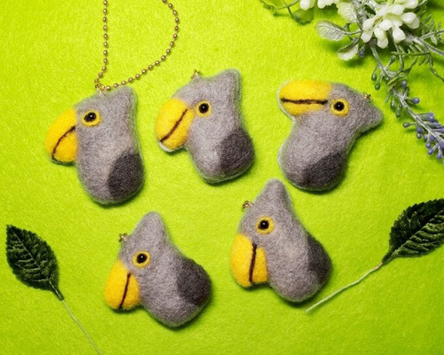 羊毛フェルト ハシビロコウ 鳥 アニマル 動物 プレゼント ハンドメイド