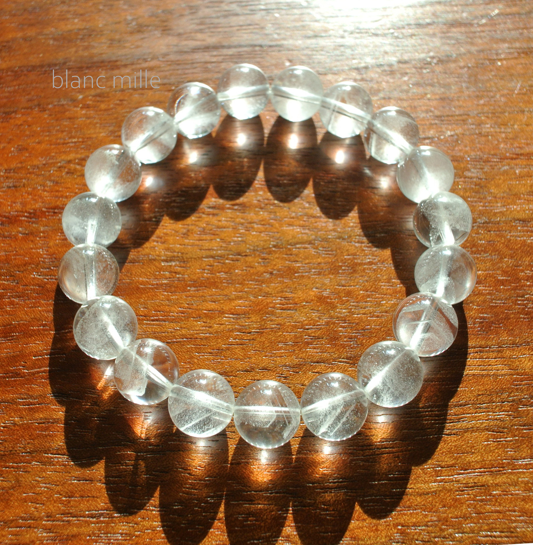 No.1873○*ホワイトファントムクォーツ 10mm ブレスレット○*天然石 天然水晶 ブレス アクセサリー