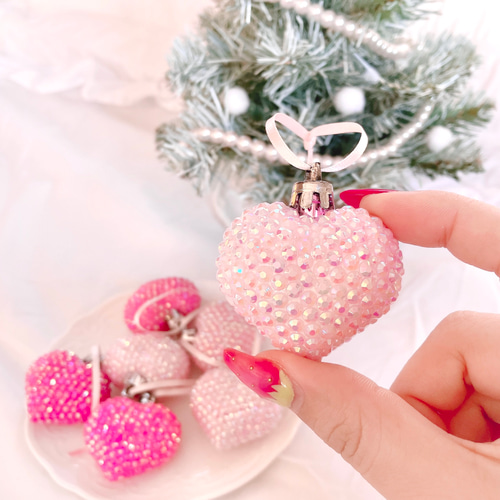 ハート型キラキラデコボール♡オーナメント♡ その他インテリア雑貨  