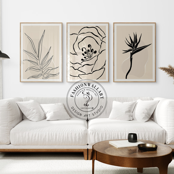 モダンボタニカルアート 極細線画 植物モチーフ ミニマル北欧 モダンボタニカルアート 極細線画 植物モチーフ ミニマル北欧