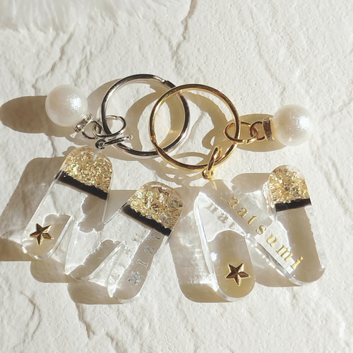 名入れレジンキーホルダー【きよちゃん様確認用】 名入れレジンキーホルダー【きよちゃん様確認用】