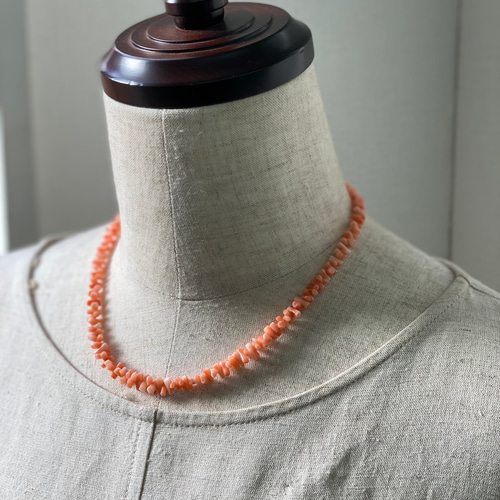 希少★美品★サンゴ珊瑚 デザインネックレス ブレスレット セット シルバー925 はじめての珊瑚アクセサリー ネックレス&ブレスレットセット