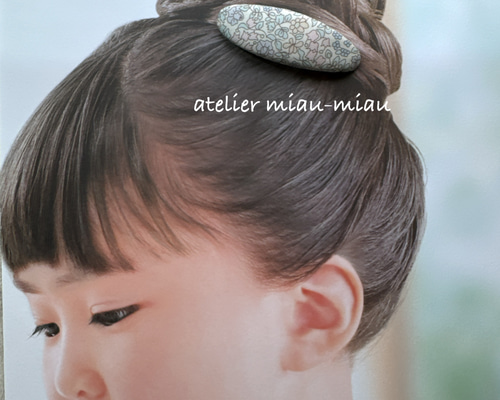 オーバルぱっちんピンオーダー♡ ღオーバルパッチンピンღ リバティプリント キッズヘアアクセサリー