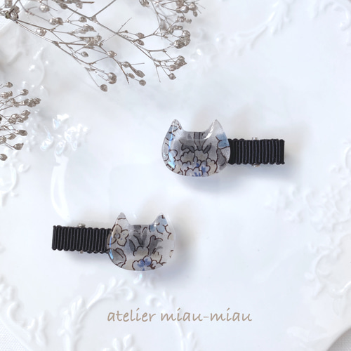 ୨୧ベビーヘアクリップ୨୧ ねこ 雑貨・その他 atelier miau-miau