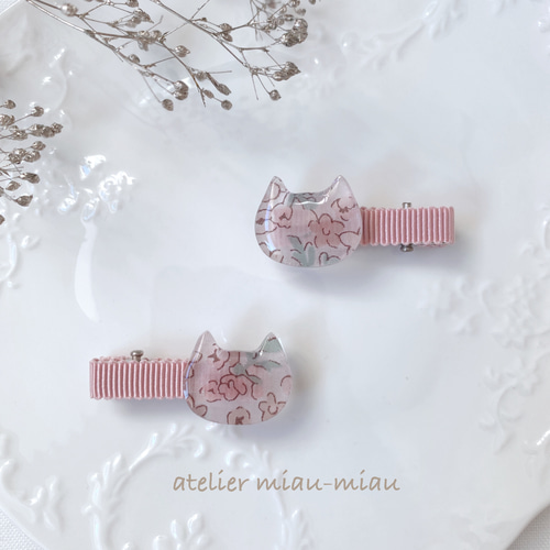 ୨୧ベビーヘアクリップ୨୧ ねこ 雑貨・その他 atelier miau-miau