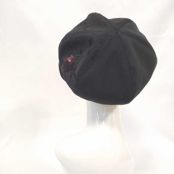 Kimono Remake Casquette: Embroidered Rose・2 個工作日內發貨/國內免運費/2211ca 第4張的照片