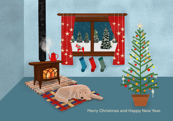 クリスマスカード&うさぎカード（3種各2）6枚セット〔送料無料〕 1枚目の画像