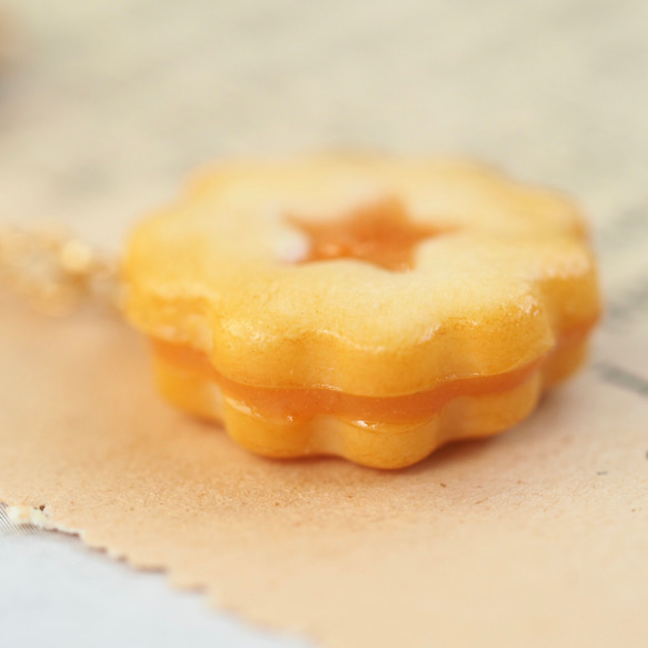 オレンジジャムクッキーのネックレス 5枚目の画像