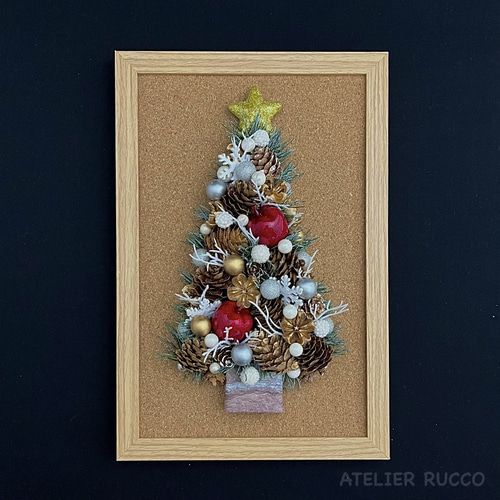 ひろりん✨クレイフラワー✨クリスマスツリーと天使さん✨ロココ調✨ りんごのホワイトクリスマスツリー プリザーブドフラワー nozomi 通販