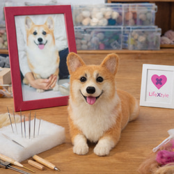 羊毛フェルト オーダー 「リアルで可愛いワンちゃん」シベリアン