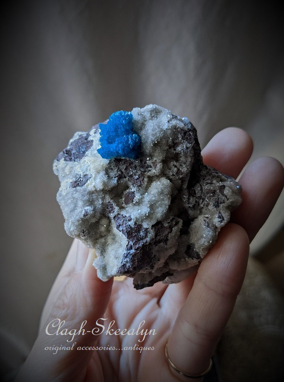 【Cavansite】カバンサイト｜カバンシ石｜インド産｜鉱物標本｜約127g｜原石｜インテリアストーン 6枚目の画像