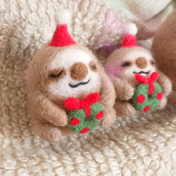 聖誕樹懶一家 羊毛氈娃娃 第2張的照片