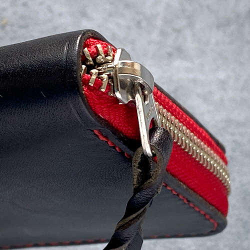 zoo 長財布 希少 黒✖︎赤 栃木レザー zoo 長財布 希少 黒✖︎赤 栃木レザー