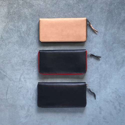 栃木レザー　ラウンドジップロングウォレット(ブラック) 栃木レザー 財布 長財布 メンズ レディース 本革 牛革 レザー 小物入れ